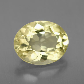 3.60 ct Yellow Quartz Stone, Natural Quartz in Oval Facet Shape for Sale