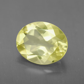 2.97 ct Yellow Quartz Stone, Natural Quartz in Oval Facet Shape for Sale