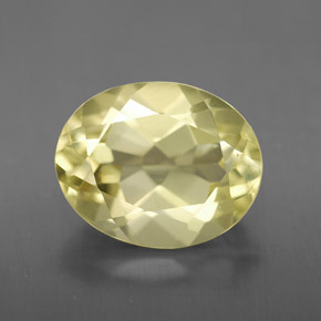3.10 ct Yellow Quartz Gemstone, Quartz Gem in Oval Facet Shape for Sale.
