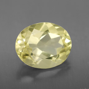 3.10 ct Yellow Quartz Stone, Natural Quartz in Oval Facet Shape for Sale
