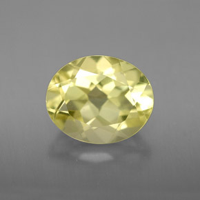 3.55 ct Yellow Quartz Gemstone, Quartz Gem in Oval Facet Shape for Sale.