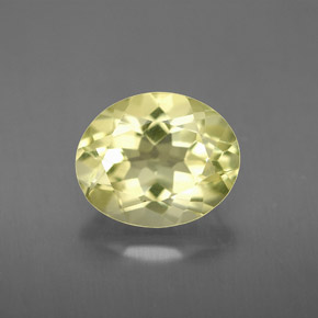 3.29 ct Yellow Quartz Gemstone, Quartz Gem in Oval Facet Shape for Sale.