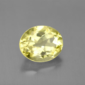 3.47 ct Yellow Quartz Stone, Natural Quartz in Oval Facet Shape for Sale