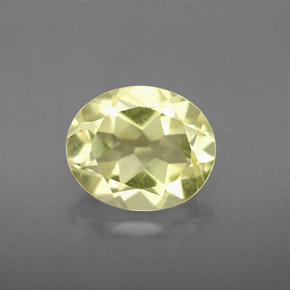 3.28 ct Yellow Quartz Gemstone, Quartz Gem in Oval Facet Shape for Sale.