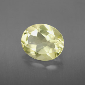 3.28 ct Yellow Quartz Stone, Natural Quartz in Oval Facet Shape for Sale