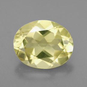 3.27 ct Yellow Quartz Gemstone, Quartz Gem in Oval Facet Shape for Sale.