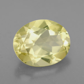 3.27 ct Yellow Quartz Stone, Natural Quartz in Oval Facet Shape for Sale