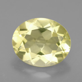 3.37 ct Yellow Quartz Gemstone, Quartz Gem in Oval Facet Shape for Sale.