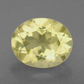 3.52 ct Yellow Quartz Gemstone, Quartz Gem in Oval Facet Shape for Sale.