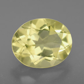 3.52 ct Yellow Quartz Stone, Natural Quartz in Oval Facet Shape for Sale