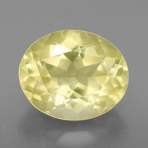3.52 ct Yellow Quartz Gemstone, Quartz Gem in Oval Facet Shape for Sale.