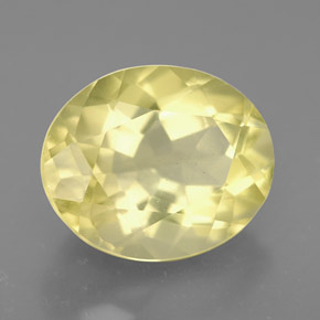 3.52 ct Yellow Quartz Stone, Natural Quartz in Oval Facet Shape for Sale