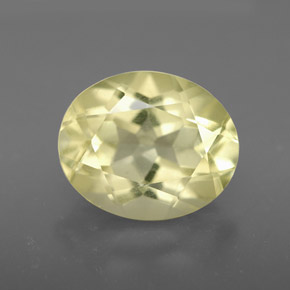 3.18 ct Yellow Quartz Gemstone, Quartz Gem in Oval Facet Shape for Sale.