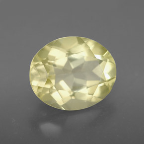 3.18 ct Yellow Quartz Stone, Natural Quartz in Oval Facet Shape for Sale