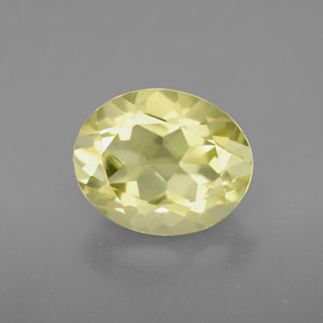 3.38 ct Yellow Quartz Gemstone, Quartz Gem in Oval Facet Shape for Sale.