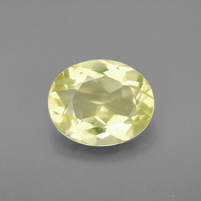 3.16 ct Yellow Quartz Gemstone, Quartz Gem in Oval Facet Shape for Sale.