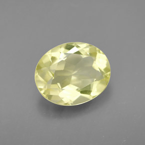 3.16 ct Yellow Quartz Stone, Natural Quartz in Oval Facet Shape for Sale