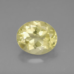 3.45 ct Yellow Quartz Gemstone, Quartz Gem in Oval Facet Shape for Sale.