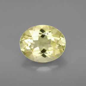 3.11 ct Yellow Quartz Gemstone, Quartz Gem in Oval Facet Shape for Sale.