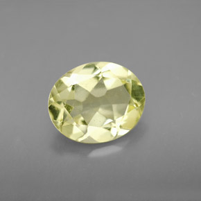 2.91 ct Yellow Quartz Gemstone, Quartz Gem in Oval Facet Shape for Sale.