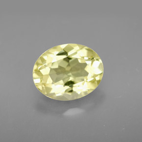 3.47 ct Yellow Quartz Gemstone, Quartz Gem in Oval Facet Shape for Sale.