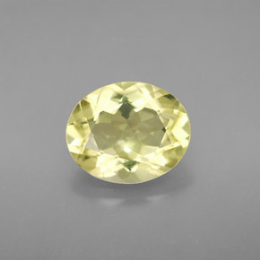 2.96 ct Yellow Quartz Gemstone, Quartz Gem in Oval Facet Shape for Sale.