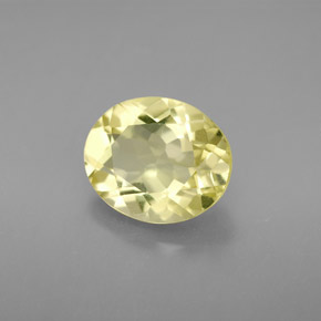 2.96 ct Yellow Quartz Stone, Natural Quartz in Oval Facet Shape for Sale