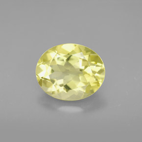 3.03 ct Yellow Quartz Gemstone, Quartz Gem in Oval Facet Shape for Sale.