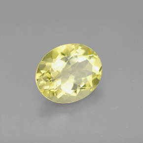 3.03 ct Yellow Quartz Stone, Natural Quartz in Oval Facet Shape for Sale