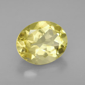 3.30 ct Yellow Quartz Stone, Natural Quartz in Oval Facet Shape for Sale