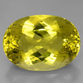 91.55 ct Yellow Quartz Gemstone, Quartz Gem in Oval Portuguese-Cut Shape for Sale.