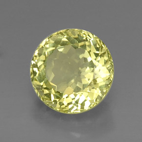 8.39 ct Yellow Quartz Stone, Natural Quartz in Round Facet Shape for Sale