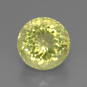8.47 ct Yellow Quartz Gemstone, Quartz Gem in Round Facet Shape for Sale.