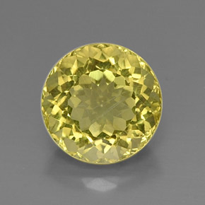7.13 ct Yellow Quartz Gemstone, Quartz Gem in Round Facet Shape for Sale.