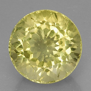 9.62 ct Yellow Quartz Gemstone, Quartz Gem in Round Facet Shape for Sale.