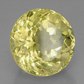 9.62 ct Yellow Quartz Stone, Natural Quartz in Round Facet Shape for Sale