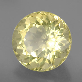7.14 ct Yellow Quartz Stone, Natural Quartz in Round Facet Shape for Sale