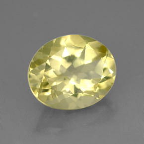 3.29 ct Yellow Quartz Stone, Natural Quartz in Oval Facet Shape for Sale