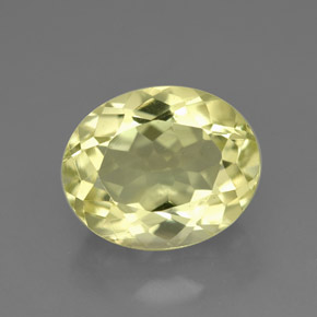 3.95 ct Yellow Quartz Gemstone, Quartz Gem in Oval Facet Shape for Sale.