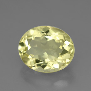 3.95 ct Yellow Quartz Stone, Natural Quartz in Oval Facet Shape for Sale