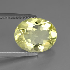 3.04 ct Yellow Quartz Stone, Natural Quartz in Oval Facet Shape for Sale
