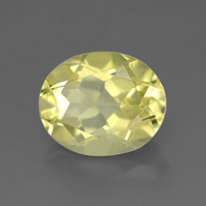 3.45 ct Yellow Quartz Stone, Natural Quartz in Oval Facet Shape for Sale