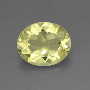 3.07 ct Yellow Quartz Gemstone, Quartz Gem in Oval Facet Shape for Sale.