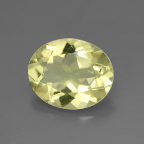 3.07 ct Yellow Quartz Stone, Natural Quartz in Oval Facet Shape for Sale