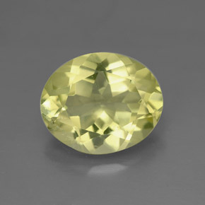 3.19 ct Yellow Quartz Gemstone, Quartz Gem in Oval Facet Shape for Sale.
