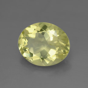 3.19 ct Yellow Quartz Stone, Natural Quartz in Oval Facet Shape for Sale
