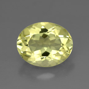 3.82 ct Yellow Quartz Gemstone, Quartz Gem in Oval Facet Shape for Sale.