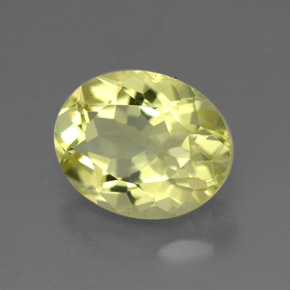 3.82 ct Yellow Quartz Stone, Natural Quartz in Oval Facet Shape for Sale