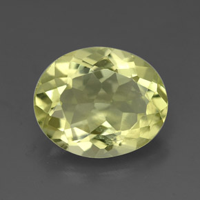 3.06 ct Yellow Quartz Gemstone, Quartz Gem in Oval Facet Shape for Sale.