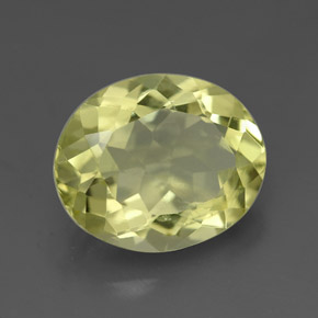 3.06 ct Yellow Quartz Stone, Natural Quartz in Oval Facet Shape for Sale